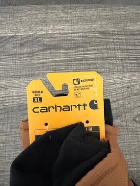 Carhartt Waterproof Insulated knit Cuff Brown and Black Men's Work Gloves